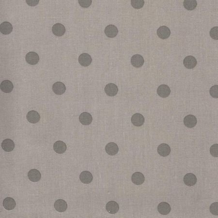 Latte & Grey Polka Dot Oilcloth Tablecloth