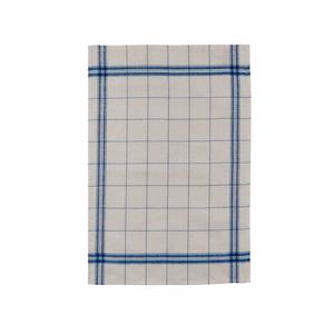 French Tea Towel Linen Blue and Linen Check French Tea Towel Linen Blue and Linen Check