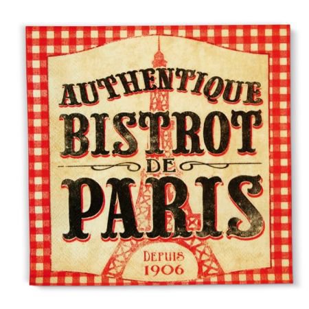 Retro Paper Serviettes - Bistrot de Paris