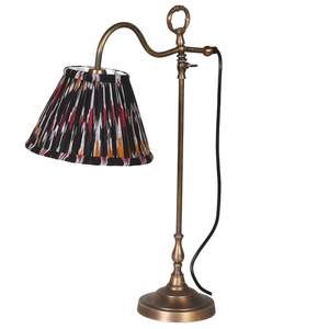 Antique Brass Desk Lamp with Ikat shade Antique Brass Desk Lamp with Ikat shade
